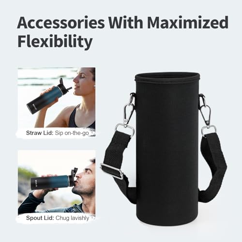 20 oz Insulated Water Bottle with Straw