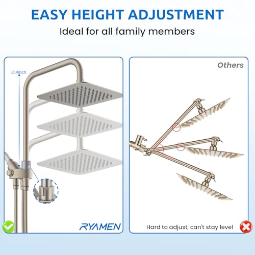 8" Dual Shower Head Combo