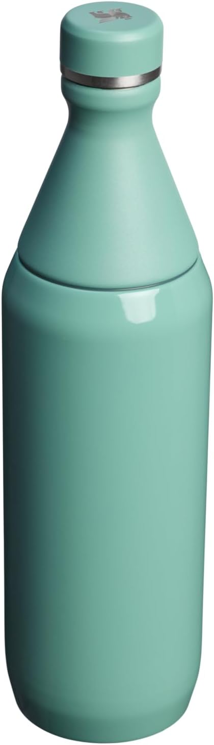STANLEY All Day Slim Bottle 20 oz | Twist On Lid with Leakproof Seal | Slim Design for Travel & Gym | Insulated Stainless Steel | BPA-Free | Spring Green Gloss