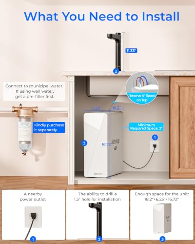 X12 WAQ Under Sink Alkaline Mineral RO Water Filter