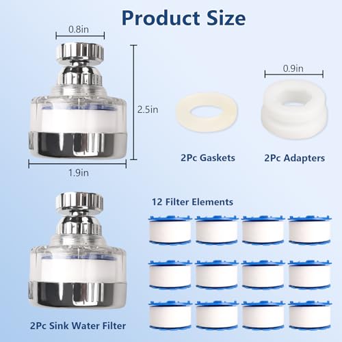 14 Pcs Sink Water Filter with Filter Elements Set (14 Count)