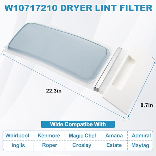 WPW10717210 W11778253 Dryer Lint Screen Filter Fit for Whirlpool Kenmore