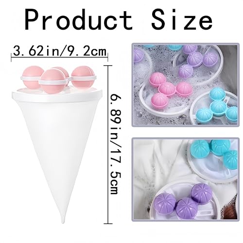 6 PCS Hair Filter Bag Floating Lint Catcher for Washing Machine Pet Hair Catcher Reusable Washing Hair Filter Cleaning Mesh Bag Dog Cat Hair Remover for Laundry (6 Count)
