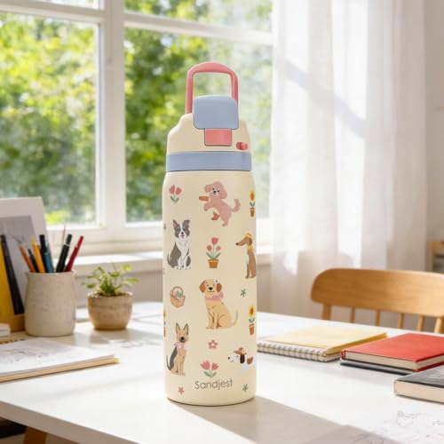 Gift for Dog Lover Stainless Steel Water Bottle