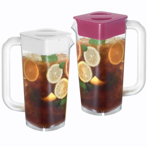 Plastic Pitcher with Lid (2 Count)