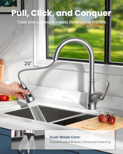 Touchless Kitchen Faucet with Pull Down Sprayer Brushed Nickel