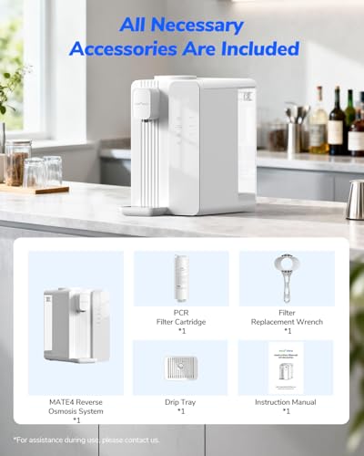MATE4 Countertop Reverse Osmosis Water Filter with UV