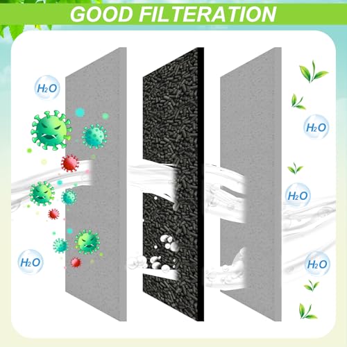 8 Pcs Aquarium Cube Filter Activated Carbon Aquarium Filter Water Filter for Fish Tank 4 x 4 x 2 Inch Cube Honeycomb Structure Charcoal Deodorant for Ponds Pools Horses Stock Tank Filtration (8 Count)