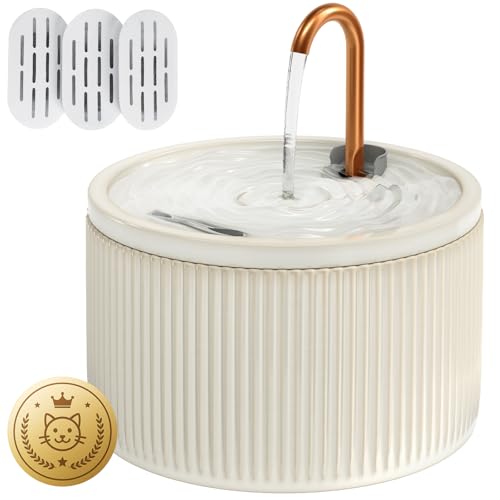 Ceramic Cat Water Fountain (71 Fl Oz)