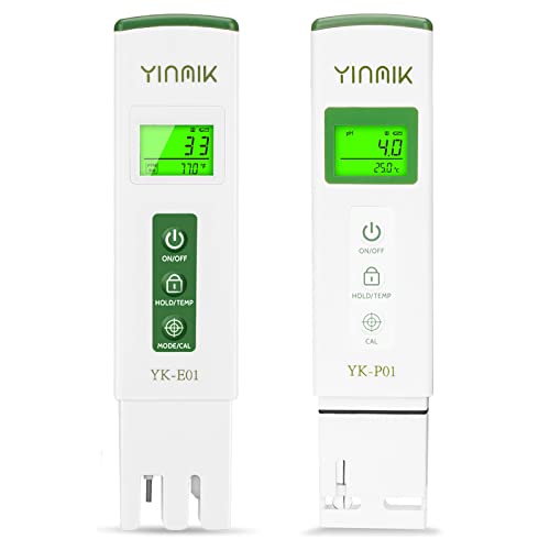 pH Meter Water TDS Tester Combo Pool pH Tester EC Test Hydroponics