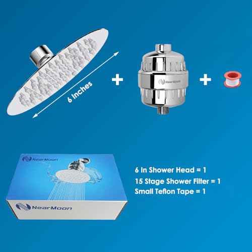 Shower Head and 15 Stage Shower Filter Combo