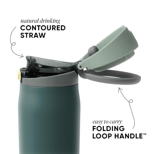 Water Bottle with Straw & Handle