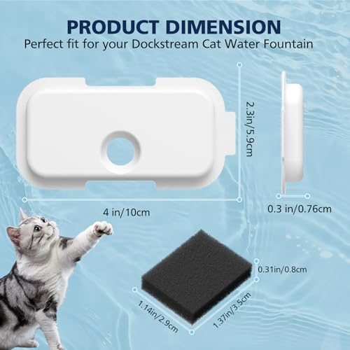 Replacement Filters for PETLIBRO Dockstream Cat Water Fountain PLWF106 (12 Count)