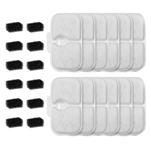 12 Packs Cat Water Fountain Filter Replacement Compatible with Petlibro