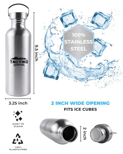 Tactiko Stainless Steel Wide Mouth Water Bottle