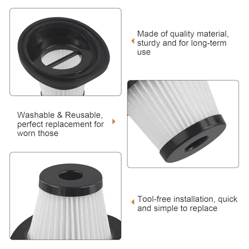 8Pcs Replacement Filters for For VacLife VL188 And VL189 Cordless Vacuum Cleaners (8 Count)
