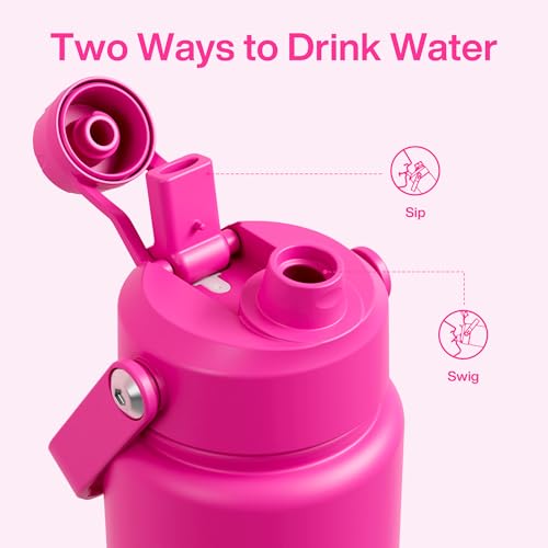 Insulated Water Bottle with Straw Stainless Steel Water Bottle