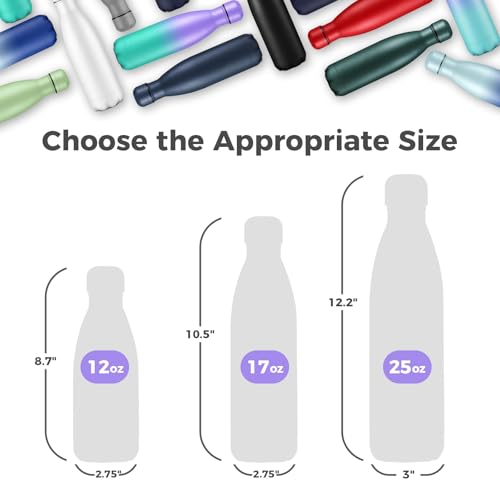 17oz Insulated Water Bottles MultiPack (4 Count)