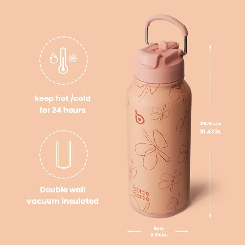 32oz Insulated Water Bottle with Pill Box