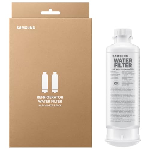 HAF-QIN-2P/EXP Genuine Refrigerator Water Filter, Reduces 99% of Harmful Contaminants for Clean, Clear Drinking Water, 6-Month Life, Easy Install, Pack of 2 (2 Count)