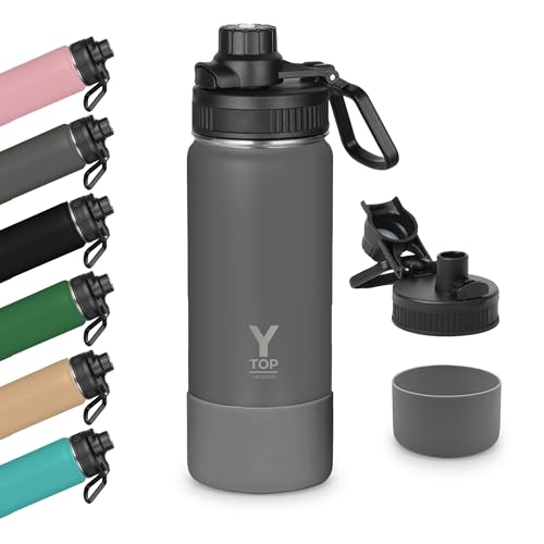 Y TOP 18 oz Insulated Water Bottle Leak Proof Spout Lid Fits in Car Cup Holder
