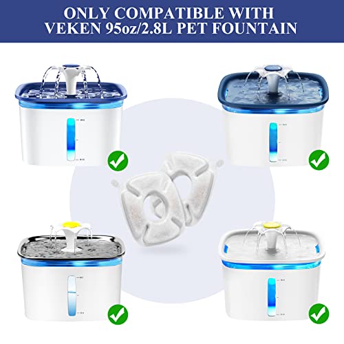 32 Pcs Cat Water Fountain Replacement Filters (32 Count)