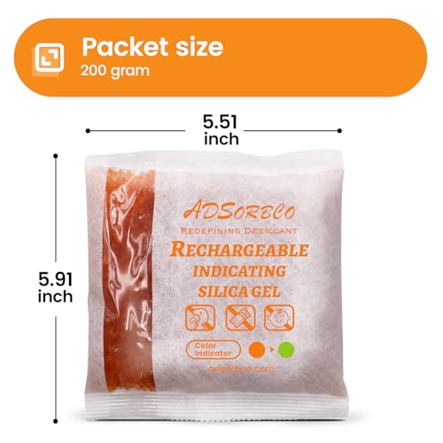 Adsorbco Rechargeable 200 Gram 10 Packs Desiccant