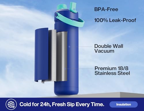 26 oz Insulated Water Bottle with 2