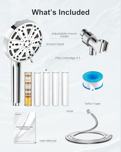 Filtered Shower Head with Handheld (5 Count)
