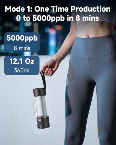 360ml Portable Hydrogen Water Bottle Generator with PEM