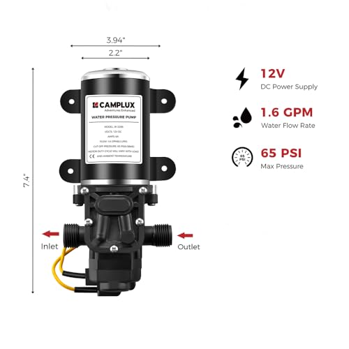 CAMPLUX DC 12V Water Pump