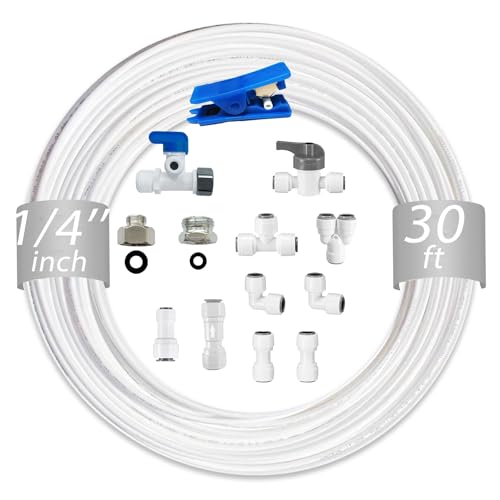 NSF 1 4" inch Water Line Tubing and Push to Connect Fittings for Reverse Osmosis Water Filter RO fittings