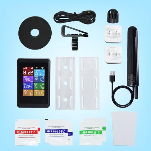 WiFi Digital pH Meter Water Quality Monitor with Probe for Aquarium Hydroponics Pools Ponds Labs 8