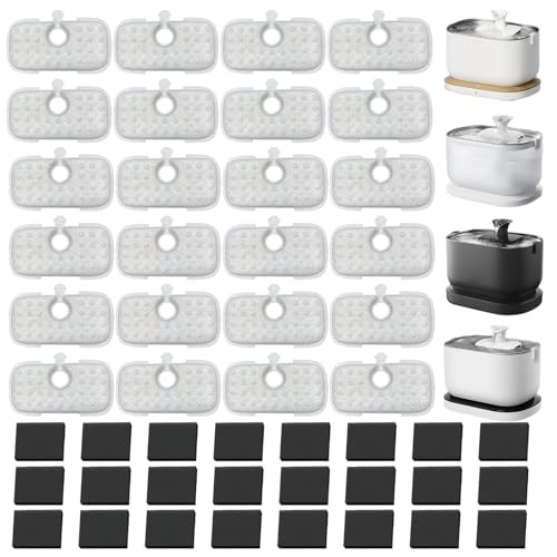 24Packs Cat Water Fountain Filter Replacement Compatible with PETLIBRO