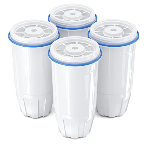 Upgraded Water Filter Replacement Fit for Zero Pitcher and Dispenser ZR (4 Count)
