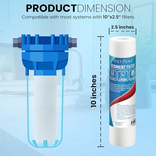 5 Micron 2.5"x10" Sediment Water Filter (6 Count)
