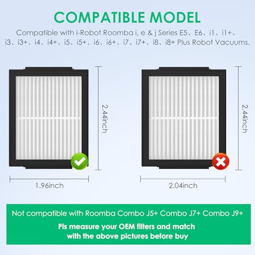 12 Pack Filter Replacements for i Robot Roomba E I & J Series (12 Count)