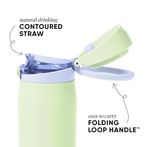 Water Bottle with Straw & Handle