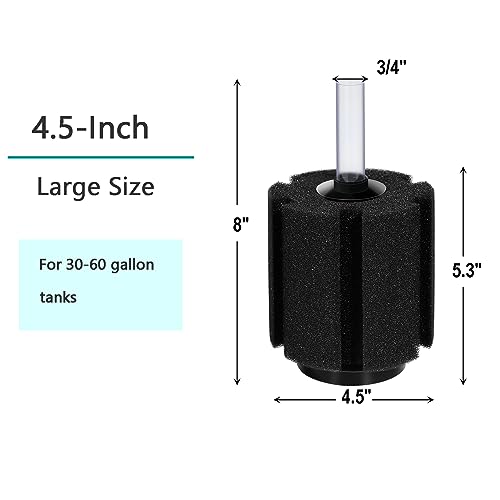 Aquarium Sponge Filter Breeding Fry Betta Shrimp Nano Fish Tank 4pcs (4 Count)