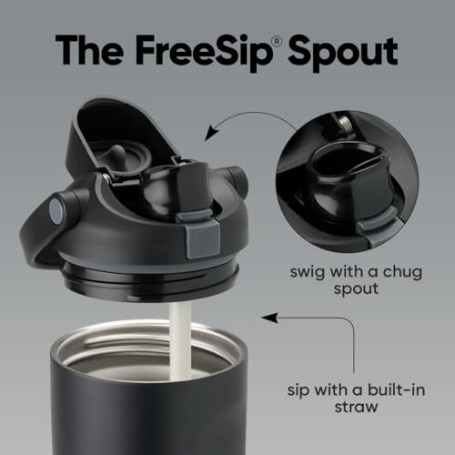 FreeSip Sway Stainless Steel Water Bottle 30 oz Peachy Keen
