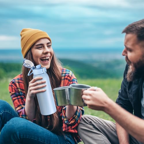 Insulated Water Bottle 24 oz with Dustproof Lid