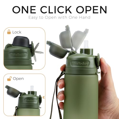 Collapsible Water Bottles with Straw for Travel