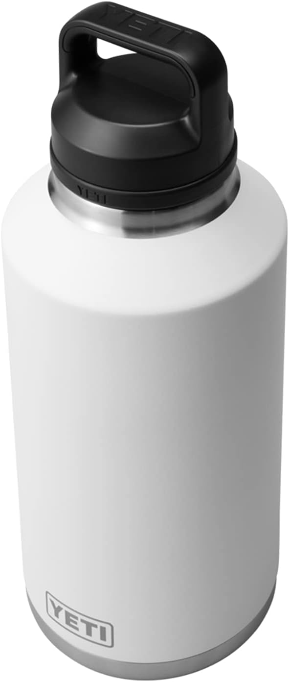YETI Rambler 64 oz Bottle, Vacuum Insulated, Leakproof, Stainless Steel with Chug Cap, White