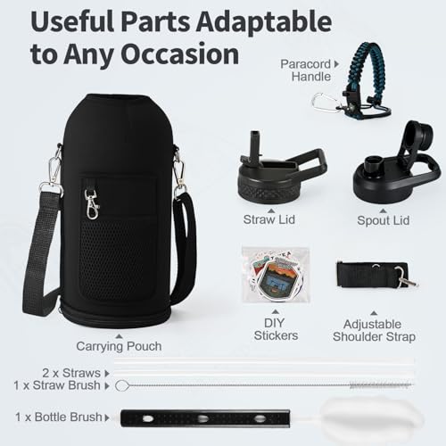 87 oz Insulated Water Bottle with Straw