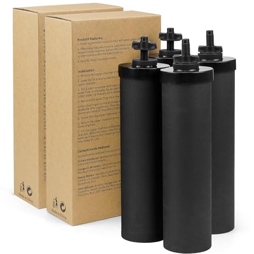 Black Water Filter fit for Ber.key Gravity Water Filtration System (4 Count)