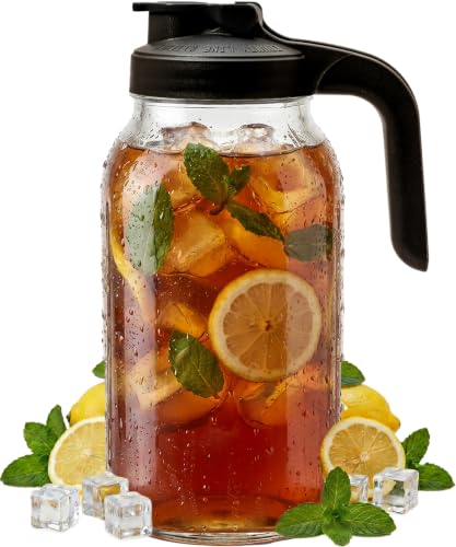 64 oz Mason Jar Glass Pitcher With Lid