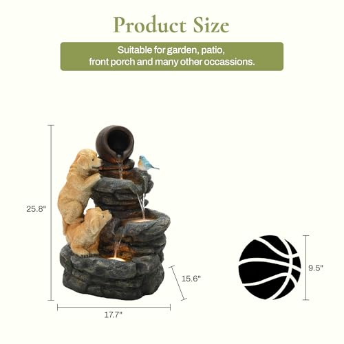LuxenHome Outdoor Water Fountain