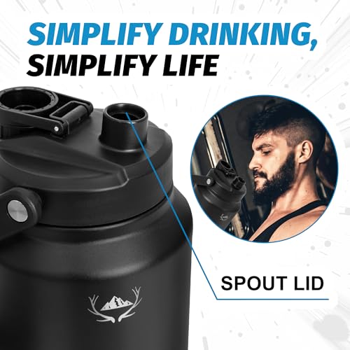 84 oz Insulated Water Bottle Jug with Carrier Bag