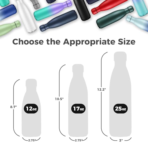 17oz Insulated Water Bottles MultiPack (4 Count)