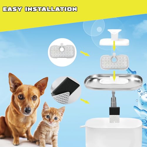 24Packs Cat Water Fountain Filter Replacement Compatible with PETLIBRO